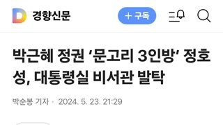 박근혜 정권 ‘문고리 3인방’ 정호성, 대통령실 비서관 발탁