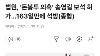 법원, '돈봉투 의혹' 송영길 보석 허가…163일만에 석방(종합)