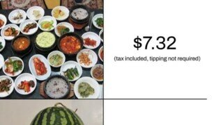 외국인이 본 한국음식 가격