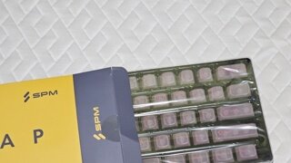 SPM PC 투명 실크인쇄 한글 영문 키캡 165키 커스텀 기계식키보드 베이비 핑크