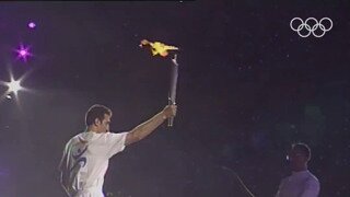 간지 나는 1992년 바르셀로나 올림픽 성화 점화식