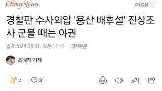 경찰판 수사외압 '용산 배후설' 진상조사 군불 때는 야권