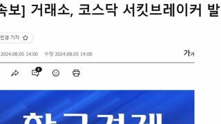 [속보] 거래소, 코스닥 서킷브레이커 발동