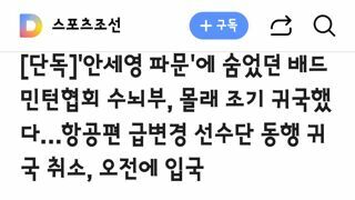 몰래 조기귀국한 배드민턴협회 수뇌부들