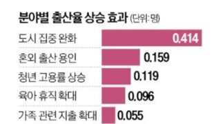 출산율 상승에 가장 효과가 좋다는 정책