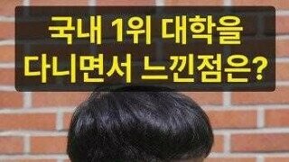 국내1위 대학을 다니면서 느낀점