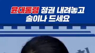 조국혁신당: 국정운영할 능력이 안되면 내려놓고 술이나 실컷 드세요