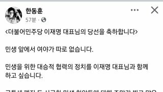 한동훈 페북업 