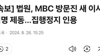 [속보] 법원, MBC 방문진 새 이사 임명 제동…집행정지 인용