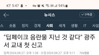 딥페이크 합성물이 있는 것 같다는 말 한마디로 바로 수사라