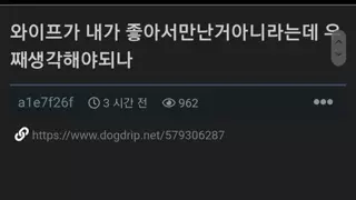 아내한테 본인 첫인상 듣고 혼란스러운 개붕이