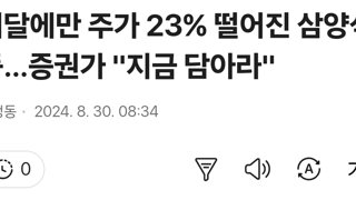 이달에만 주가 23% 떨어진 삼양식품…증권가 