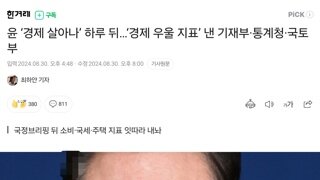 윤 ‘경제 살아나’ 하루 뒤…‘경제 우울 지표’ 낸 기재부·통계청·국토부