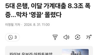 5대 은행, 이달 가계대출 8.3조 폭증…막차 '영끌' 몰렸다