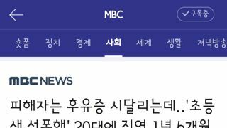 피해자는 후유증 시달리는데‥'초등생 성폭행' 20대에 징역 1년 6개월