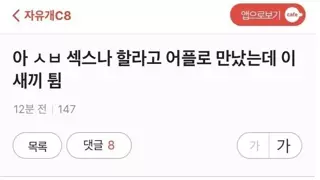 섹스나 할려고 어플만남 한 여시 언냐 대참사