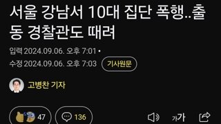 서울 강남서 10대 집단 폭행‥출동 경찰관도 때려