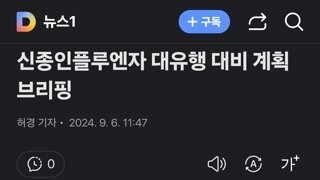 신종인플루엔자 대유행 대비 계획 브리핑