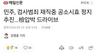 민주, 검사범죄 재직중 공소시효 정지 추진…檢압박 드라이브