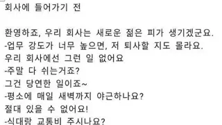 회사 입사 전 후