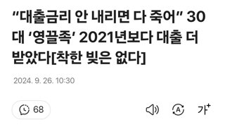 “대출금리 안 내리면 다 죽어” 30대 ‘영끌족’ 2021년보다 대출 더 받았다[착한 빚은 없다]