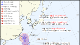 39호 열대저압부(제 18호 태풍 끄라톤 예상) 정보