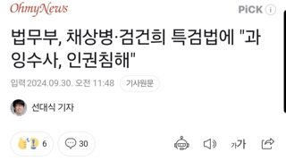 법무부, 채상병·검건희 특검법에 