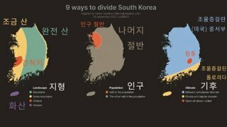 레딧에 올라온 한국을 나누는 9가지 방법