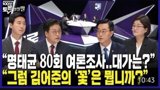 100분토론 명태균 여론조사 물타기하는 국힘 패널