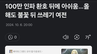 100만 인파 환호 뒤에 아쉬움…올해도 불꽃 뒤 쓰레기 여전