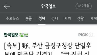 부산 금정구청장 단일후보에 민주당 김경지