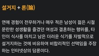 페미의 설거지론 해석