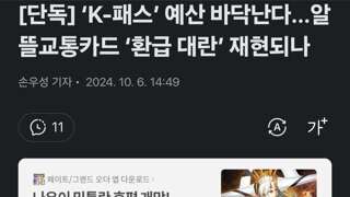 ‘K-패스’ 예산 바닥난다…알뜰교통카드 ‘환급 대란’ 재현되나