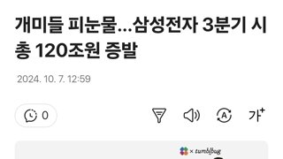 개미들 피눈물…삼성전자 3분기 시총 120조원 증발