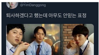 퇴사하겠다고 했는데 아무도 안 믿는 표정