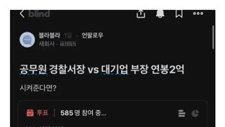 블라) 경찰서장 vs 대기업 부장