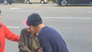 금정구에서 하늘을 날아다니는 한동훈