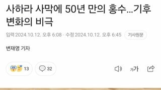 사하라 사막, 이상 기후로 50년 만의 홍수