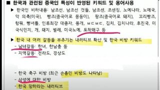 중국 댓글부대가 쓰는 워딩들