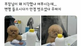 부장님이 왜 지각했냐 여쭈시는데