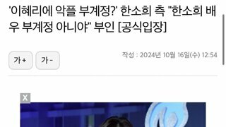 '이혜리에 악플 부계정?' 한소희 측 