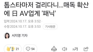 톱스타마저 걸리다니…매독 확산에 日 AV업계 '패닉'