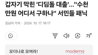 갑자기 막힌 '디딤돌 대출'…