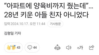 “아파트에 양육비까지 줬는데”…28년 키운 아들 친자 아니었다