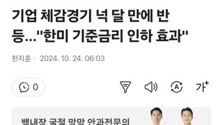 기업 체감경기 넉 달 만에 반등…