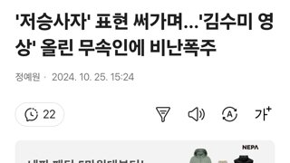 '저승사자' 표현 써가며…'김수미 영상' 올린 무속인에 비난폭주