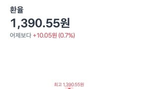 환율 1390원 돌파 ㅋㅋㅋㅋ