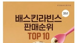 30년간 배스킨 라빈스 판매 탑10