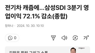 전기차 캐즘에…삼성SDI 3분기 영업이익 72.1% 감소(종합)