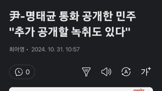 민주당 추가 녹취 상당수 있다....분석후 공개